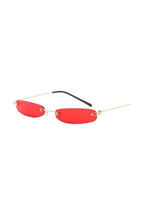 NIUASH Lunettes de Soleil polarisées Petites Lunettes de Soleil Srip Femmes Hommes Lunettes de Soleil sans Cadre pour Dames O