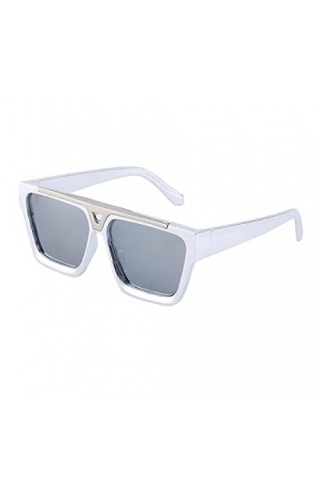 HPIRME Lunettes de soleil carrées hommes lunettes de soleil vintage femmes nuances rétro, C3, taille unique