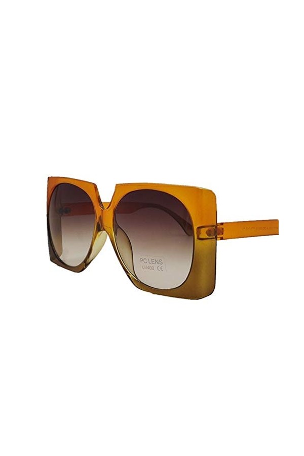 Nouveau mode à la mode populaire carré lunettes de soleil surdimensionnées Big Vintage Frame Femmes Luxe Lunettes de soleil U