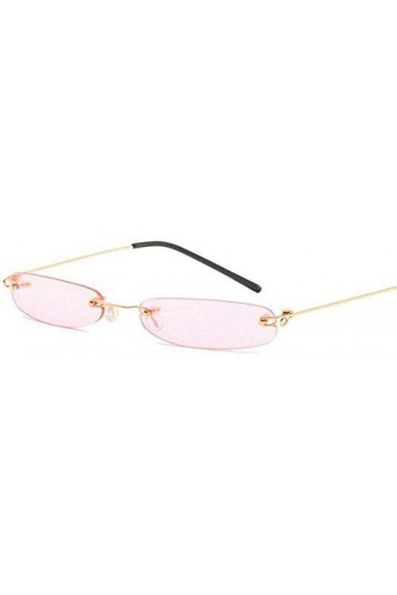 ZYIZEE Lunettes de Soleil Petites Lunettes de Soleil Srip Femmes Hommes Lunettes de Soleil sans Cadre pour Dames Orange Bleu 