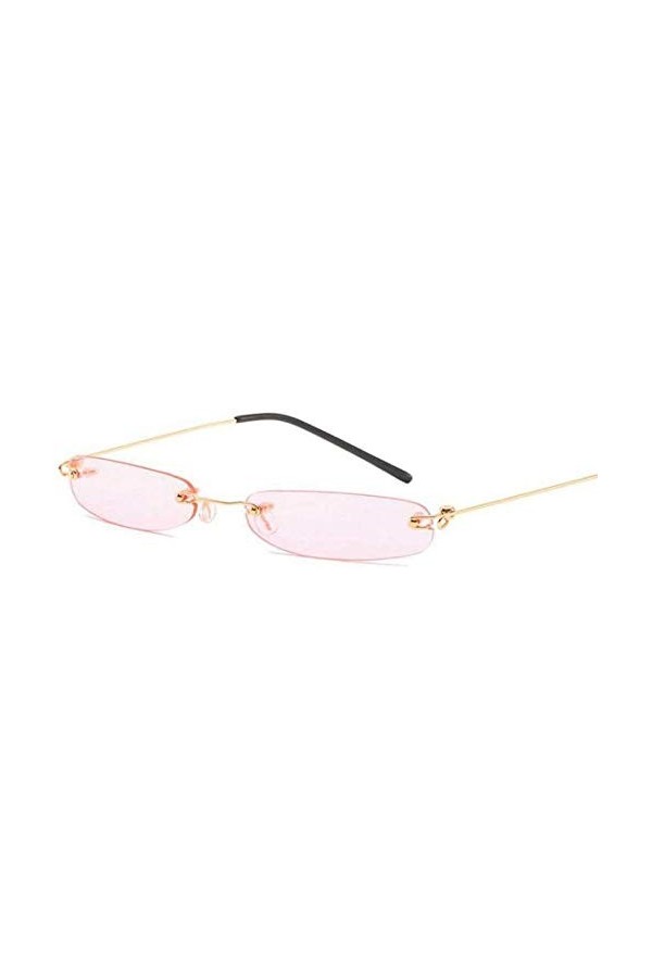 ZYIZEE Lunettes de Soleil Petites Lunettes de Soleil Srip Femmes Hommes Lunettes de Soleil sans Cadre pour Dames Orange Bleu 