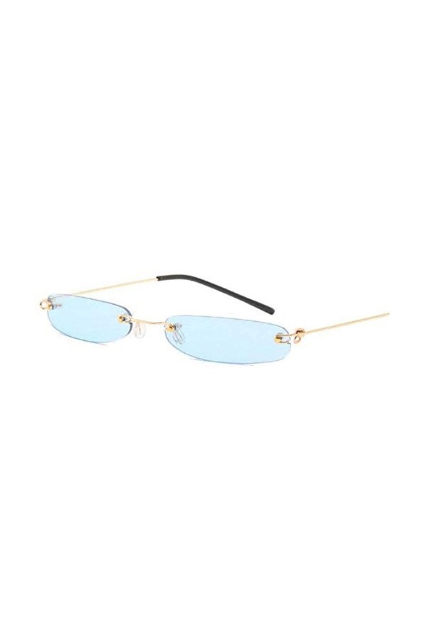 NIUASH Lunettes de Soleil polarisées Petites Lunettes de Soleil Srip Femmes Hommes Lunettes de Soleil sans Cadre pour Dames O