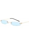 NIUASH Lunettes de Soleil polarisées Petites Lunettes de Soleil Srip Femmes Hommes Lunettes de Soleil sans Cadre pour Dames O