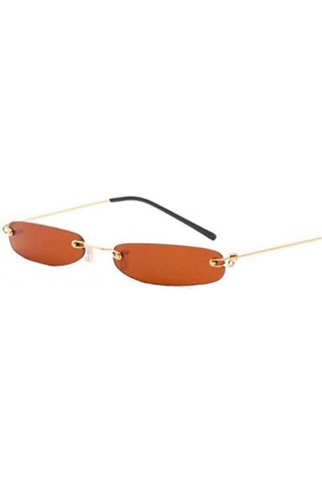 NIUASH Lunettes de Soleil polarisées Petites Lunettes de Soleil Srip Femmes Hommes Lunettes de Soleil sans Cadre pour Dames O