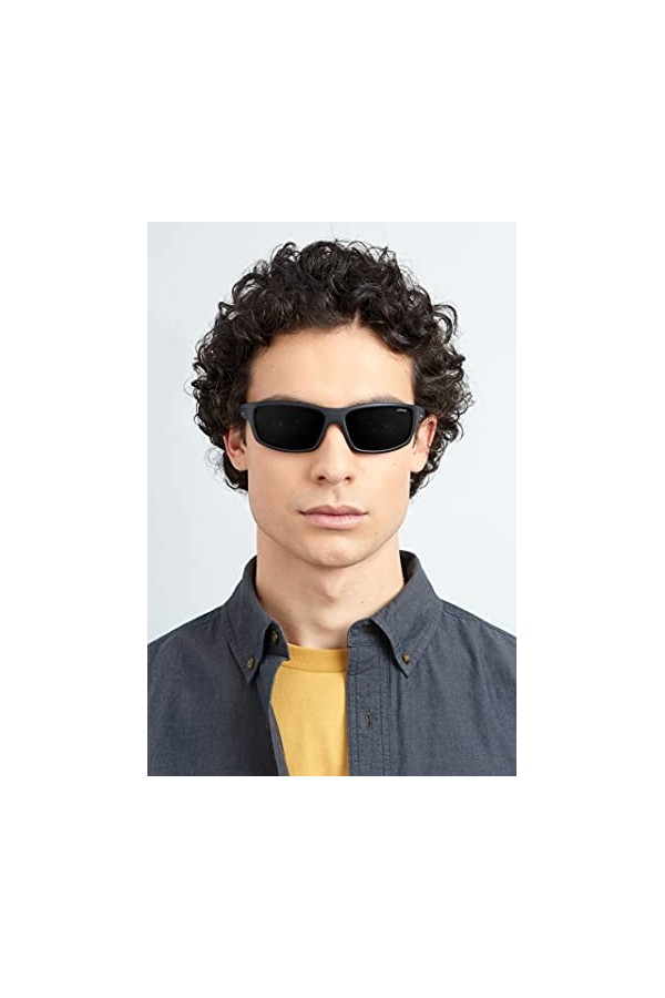 PLS - P8411 - Homme - Rectangulaires - Monture complète - POLICARBONATE - NOIR - 63 - POLARISÉ