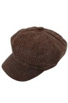 ZffXH Chapeau Newsboy en Velours Vintage visière béret octogonale Gatsby Ivy Baker Chapeau garçon Casquette Gavroche Fille be