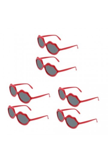 GALPADA 6 Pièces Bisou Lunettes De Soleil Femme Lunettes De Soleil De Fête De Nouveauté Lunettes De Fête Lunettes De Soleil S