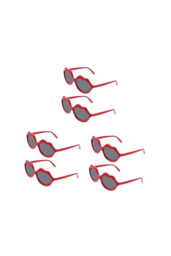 GALPADA 6 Pièces Bisou Lunettes De Soleil Femme Lunettes De Soleil De Fête De Nouveauté Lunettes De Fête Lunettes De Soleil S