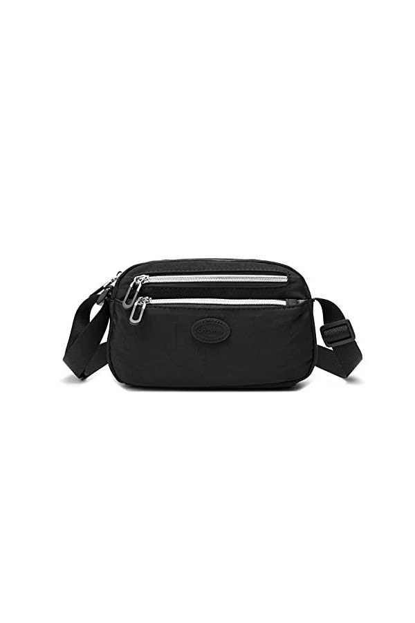 FANDARE Ultra-léger Sac à Bandoulière Femme Sacs Dépaule Porté Epaule Sacoche Imperméable Nylon pour Voyage École Sports Ach