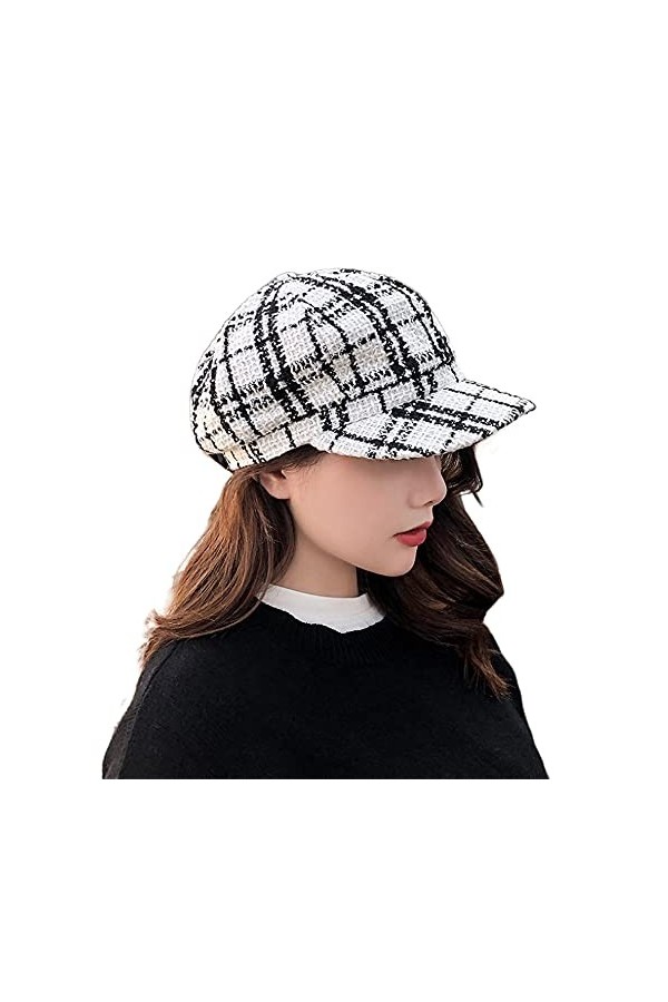 ZffXH Chapeau Newsboy en Velours Vintage visière béret octogonale Gatsby Ivy Baker Chapeau garçon Casquette Gavroche Fille be