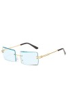 Refoiner Des lunettes de soleil Moda Vintage 2022 nuovi occhiali da sole senza montatura senza montatura rettangolo sfumature