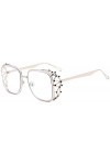 NIUASH Lunettes de Soleil polarisées Steampunk carré Lunettes de Soleil Femmes Luxe Diamant Cristal Lunettes de Soleil Femme 