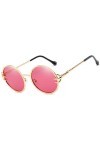 NIUASH Lunettes de Soleil polarisées Lunettes de Soleil Femmes Rondes Femmes Lunettes de Soleil pour Femmes Oculos Star Style
