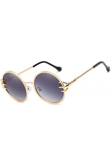 NIUASH Lunettes de Soleil polarisées Lunettes de Soleil Femmes Rondes Femmes Lunettes de Soleil pour Femmes Oculos Star Style