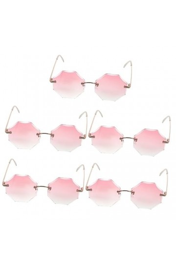 GALPADA 5 Pièces Lunettes De Soleil Sans Monture Lunettes De Soleil Tendance Pour Femmes Lunettes De Soleil Arc-en-ciel Lunet