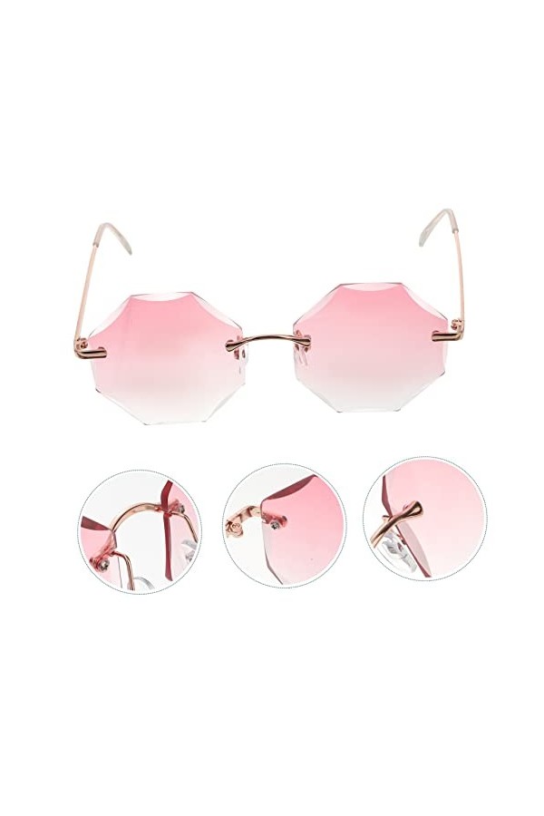 GALPADA 5 Pièces Lunettes De Soleil Sans Monture Lunettes De Soleil Tendance Pour Femmes Lunettes De Soleil Arc-en-ciel Lunet
