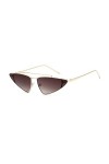 HPIRME Vintage Triangle femmes lunettes de soleil hommes lunettes de soleil oeil de chat métal rétro lunettes, 4, taille uniq
