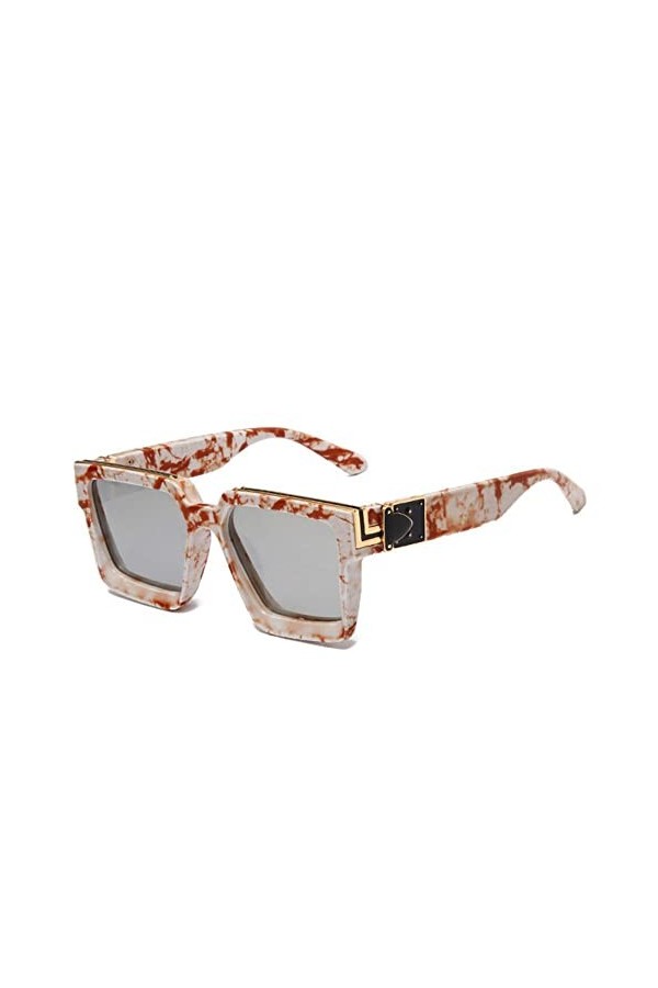 DAPERCI Grandes Lunettes de Soleil carrées pour Hommes Femmes rétro Mode Classique mâle Femme Voiture Conduite en Plein air f