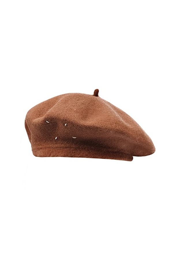 CLAPE Béret Français en Laine Bonnet Basque Femme Vintage Bonnet Beanie Chapeau dhiver