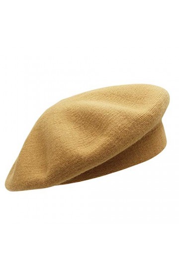 Umeepar Béret français réversible pour Femme - Toucher Cachemire - Couleur Unie, Camel, Taille Unique