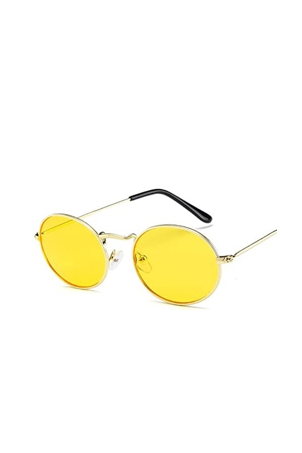 Lunettes de soleil rétro en métal for hommes et femmes, monture ronde, for vacances en plein air, tendance, Shopping, sport, 