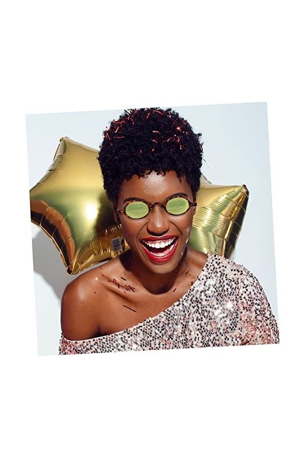 Abaodam 5 Paires Lunettes De Soleil Vintage Lunettes De Soleil Tendance Pour Femmes Trucs Pour Ados Verres Verts Décor Léopar