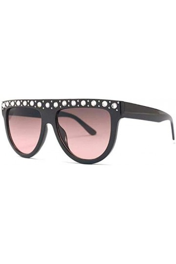 NIUASH Lunettes de Soleil polarisées Mode Classique Lunettes de Soleil surdimensionnées Femmes Style Cristal décoration Lunet