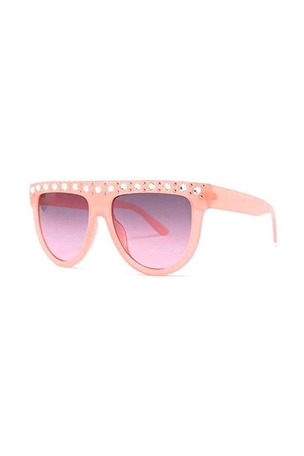 ZYIZEE Lunettes de Soleil Mode Classique surdimensionné Lunettes de Soleil Femmes Style Cristal décoration Lunettes de Soleil