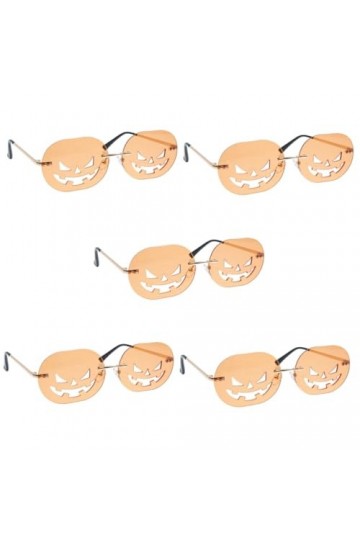 USHOBE 5 Paires De Lunettes De Citrouille Sans Monture Lunettes De Soleil Citrouille Lunettes De Soleil Teintées Sans Cadre A