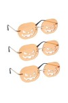 USHOBE 5 Paires De Lunettes De Citrouille Sans Monture Lunettes De Soleil Citrouille Lunettes De Soleil Teintées Sans Cadre A