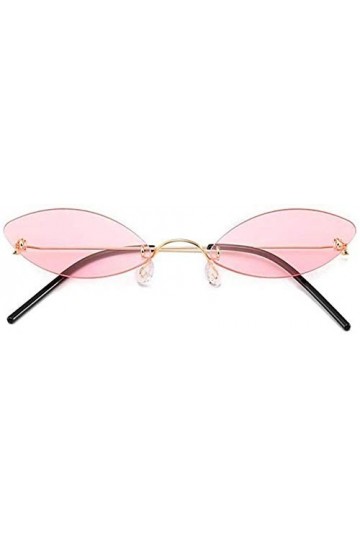 NIUASH Lunettes de Soleil polarisées Petites Lunettes de Soleil œil de Chat Femme Lunettes de Soleil sans Monture en métal Fe