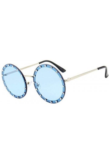 NIUASH Lunettes de Soleil polarisées Lunettes de Soleil Rondes Femmes rétro Noir Jaune Strass Lunettes de Soleil pour Femmes 