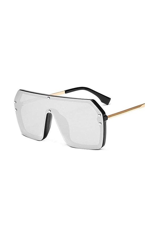 NIUASH Lunettes de Soleil polarisées Mode Unisexe Dames Lunettes de Soleil carrées Femmes Nuances surdimensionnées Vintage Ar
