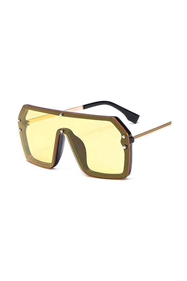 NIUASH Lunettes de Soleil polarisées Mode Unisexe Dames Lunettes de Soleil carrées Femmes Nuances surdimensionnées Vintage Ar