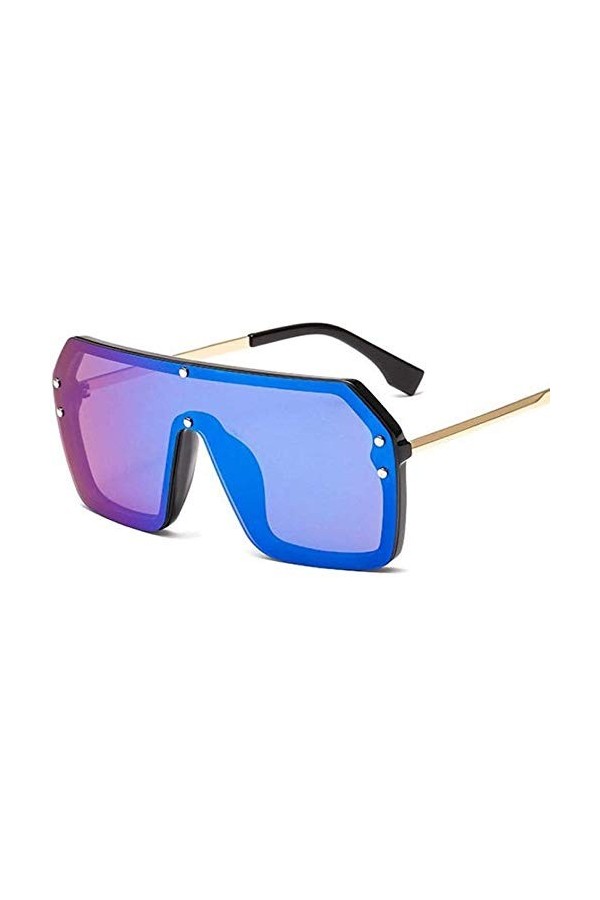 NIUASH Lunettes de Soleil polarisées Mode Unisexe Dames Lunettes de Soleil carrées Femmes Nuances surdimensionnées Vintage Ar