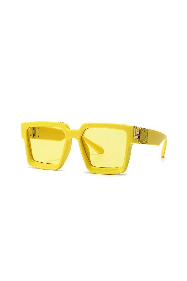 ZYIZEE Lunettes de Soleil Collection Lunettes de Soleil carrées pour Femmes Hommes Lunettes de Soleil Couleur Bonbon Femme Lu