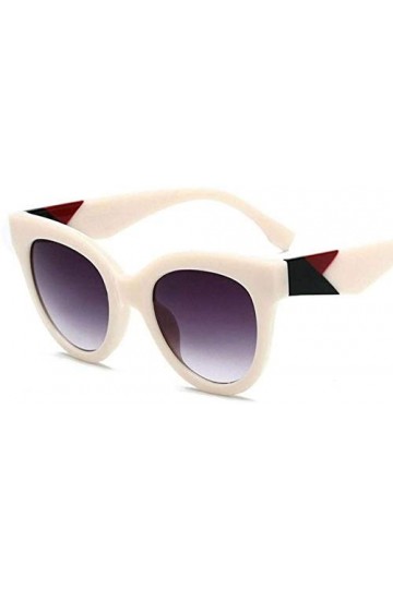 NIUASH Lunettes de Soleil polarisées Lunettes de Soleil œil de Chat Femmes Vintage Femmes léopard Lunettes de Soleil Rondes F