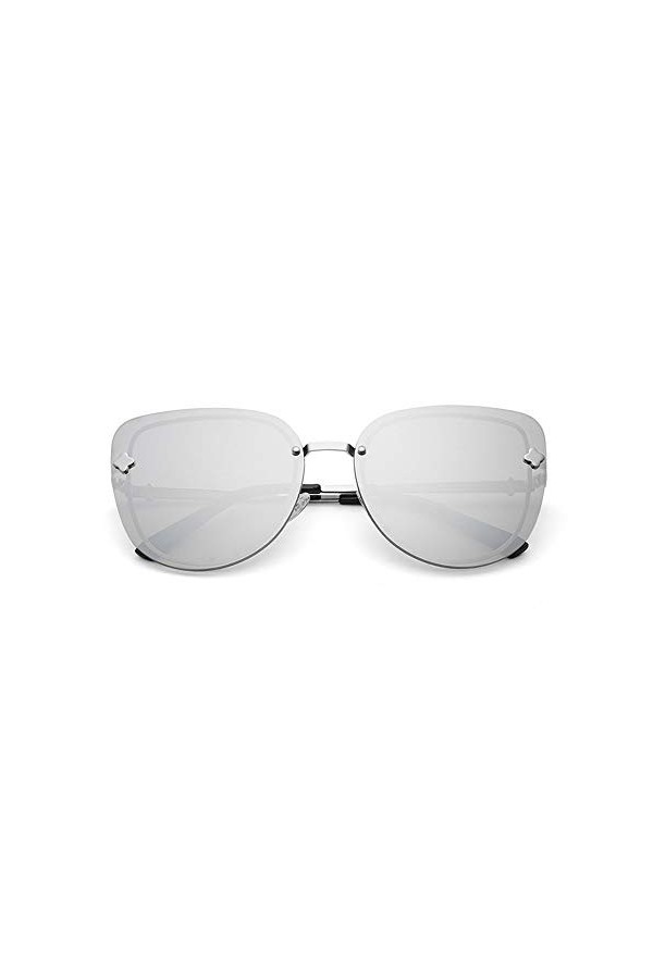 Lunettes de soleil polarisées sans cadre pour femme Lunettes de soleil MDYHJDHHX Color : Argent, Size : Libre 