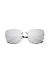 Lunettes de soleil polarisées sans cadre pour femme Lunettes de soleil MDYHJDHHX Color : Argent, Size : Libre 