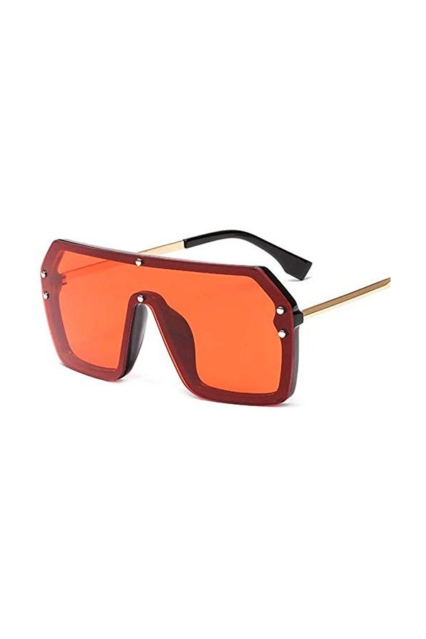 NIUASH Lunettes de Soleil polarisées Mode Unisexe Dames Lunettes de Soleil carrées Femmes Nuances surdimensionnées Vintage Ar