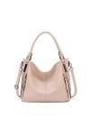 FANDARE Grand Sac a Main Sacoche Femme Sacs Portés Epaule Cuir PU Étanche pour Achats Fête École Voyage Messenger Bags Gris B