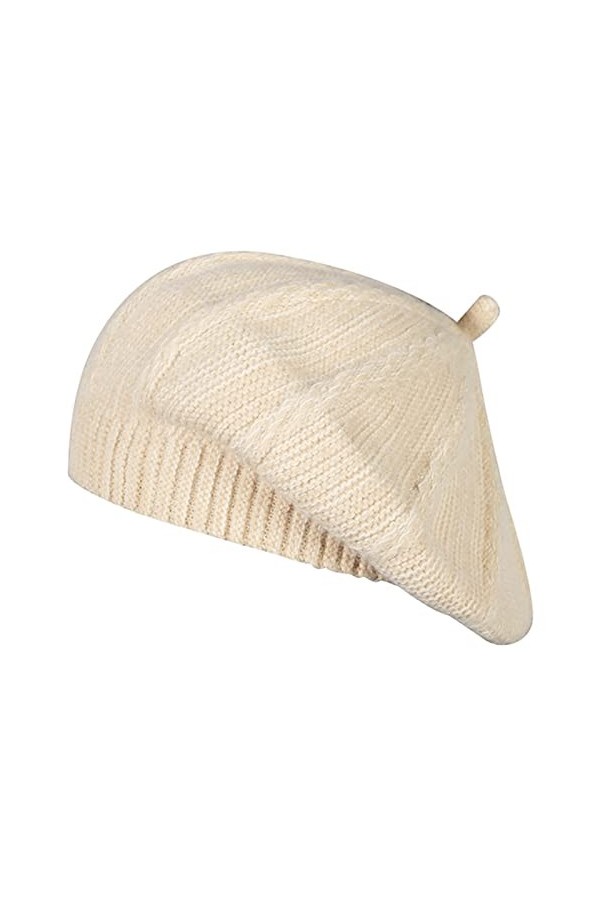 Genfien Femmes Classique Français Chapeau de Béret Bonnet Béret Classique en Laine pour Artiste français Vintage Elégant Auto
