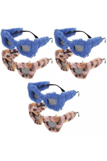 GALPADA 6 Pièces Lunettes En Peluche Lunettes De Soleil Floues En Peluche Pour Femmes Saint Valentin Lunettes Des Années 70 O