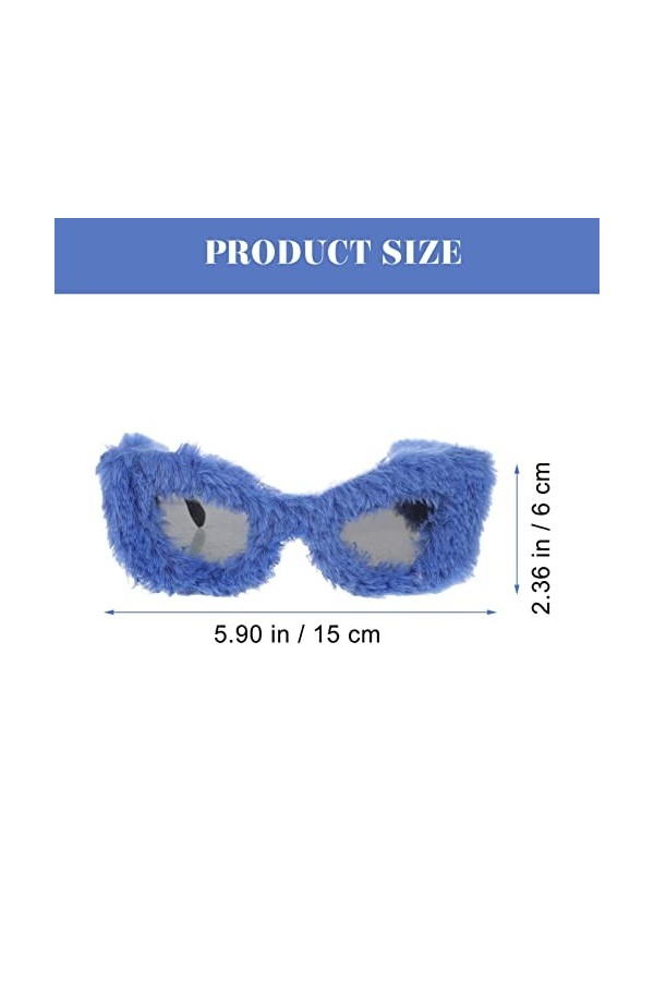 GALPADA 6 Pièces Lunettes En Peluche Lunettes De Soleil Floues En Peluche Pour Femmes Saint Valentin Lunettes Des Années 70 O