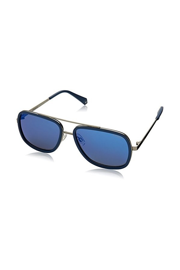 Polaroid PLD 6033/S 5X Pjp 57 Montures de Lunettes, Bleu Blute/Grey , Mixte Adulte