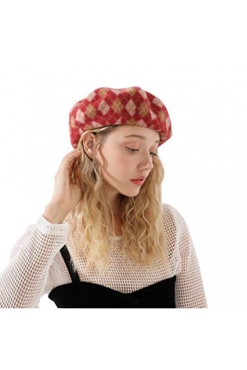DEBAIJIA Dame Chapeau Béret Hiver Chaud Femme Bouchon Laine Octogonal Casquette Filles Artiste Classique Français Automne Bo