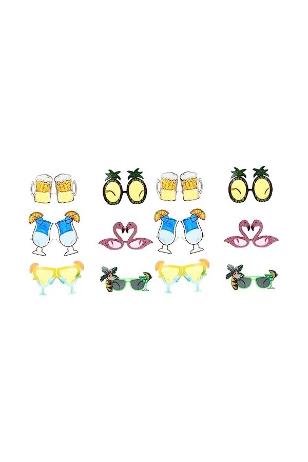 ABOOFAN 12 Paires Lunettes Flamant Rose Lunettes Femmes Lunettes De Soleil De Mode Pour Femmes Lunettes De Soleil Tendance Po