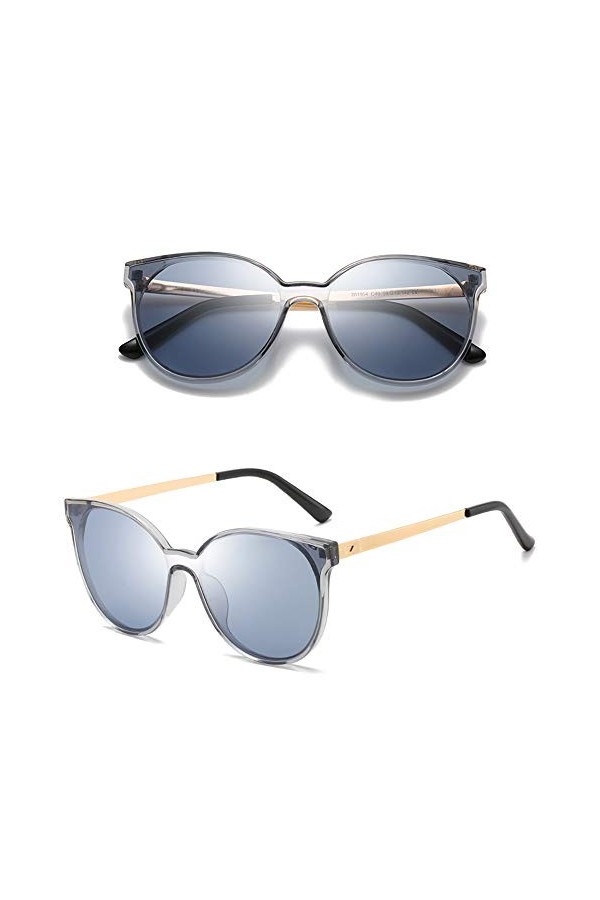 TYJA Lunettes De Soleil, Monture en Métal Big Box pour Femmes, Lunettes De Soleil Polarisées, Lunettes De Pêche, Lunettes De 