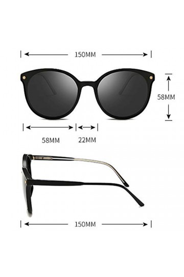 TYJA Lunettes De Soleil Polarisées, Lunettes De Soleil De Conduite À Monture Large pour Femmes, Lunettes De Soleil De Plein A