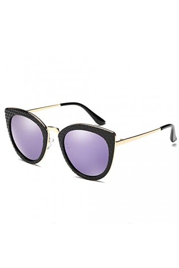 TYJA Lunettes De Soleil Polarisées Colorées, Lunettes De Soleil À Monture Large UV400 pour Femmes, Lunettes De Soleil Dextér